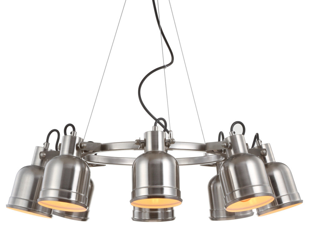 Liam Metal Led Pendant, Nickel, Nickel, Width: 26.5"