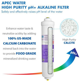 APEC 10" Alkaline Calcite pH Neutralizer Water Filter Kit, 3/8" Output, US Made