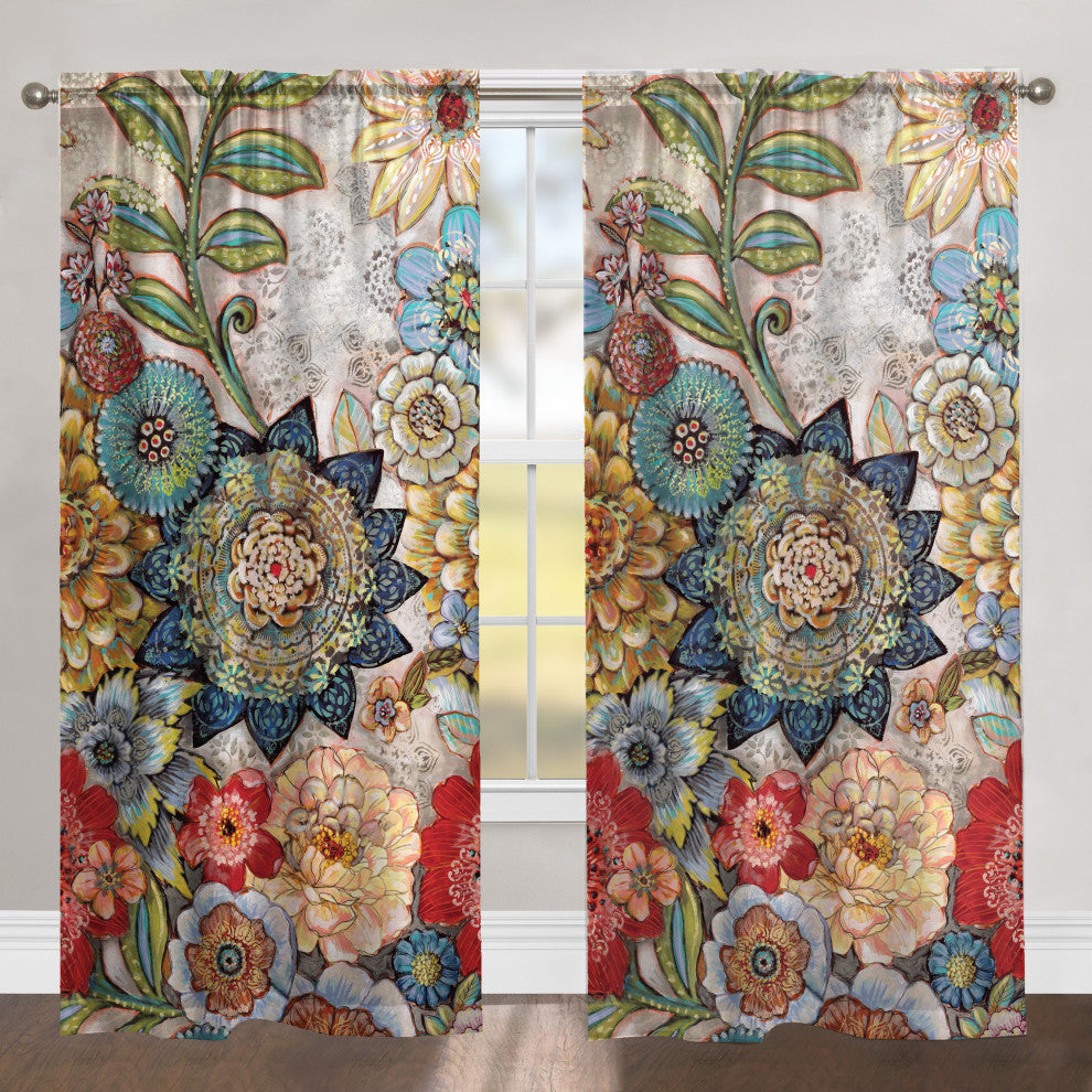 Boho Bouquet 84" Blackout Window Panel