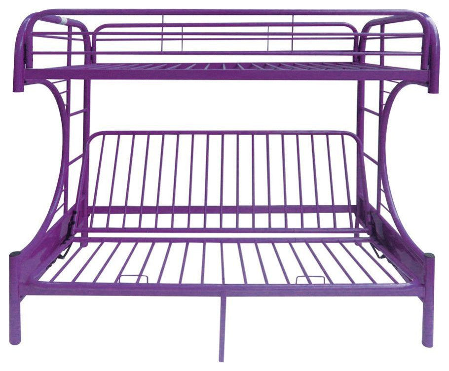 Cameron Multi-Function Futon/Bunk Bed, Purple, Twin/Full/Futon