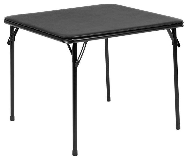 Kids 3-Piece Folding Table and Chair Set, Black