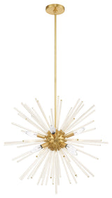Livex Lighting Satin Brass 8-Light Pendant Chandelier
