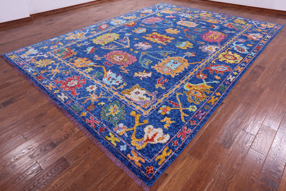 Turkish Oushak Handmade Rug 10' 4" X 14' 0" - Q14774