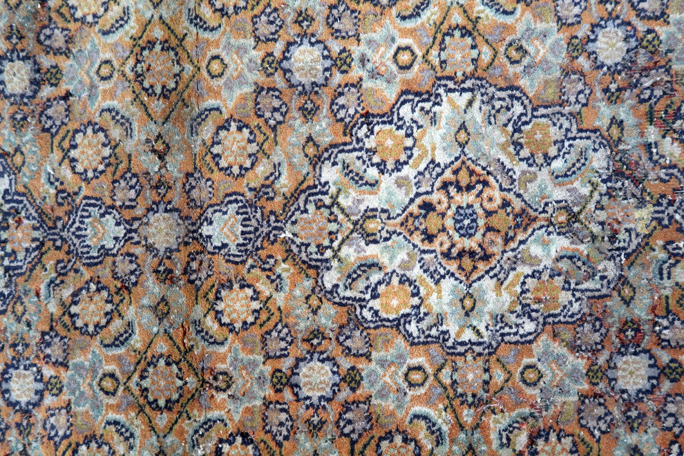 Handmade Vintage Indo-Tabriz runner 1.9'x5.8', 60cmx177cm 1970s