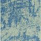 8' X 11' Grey Or  Denim Abstract Brushstrokes Uv Treated Indoor Area Rug