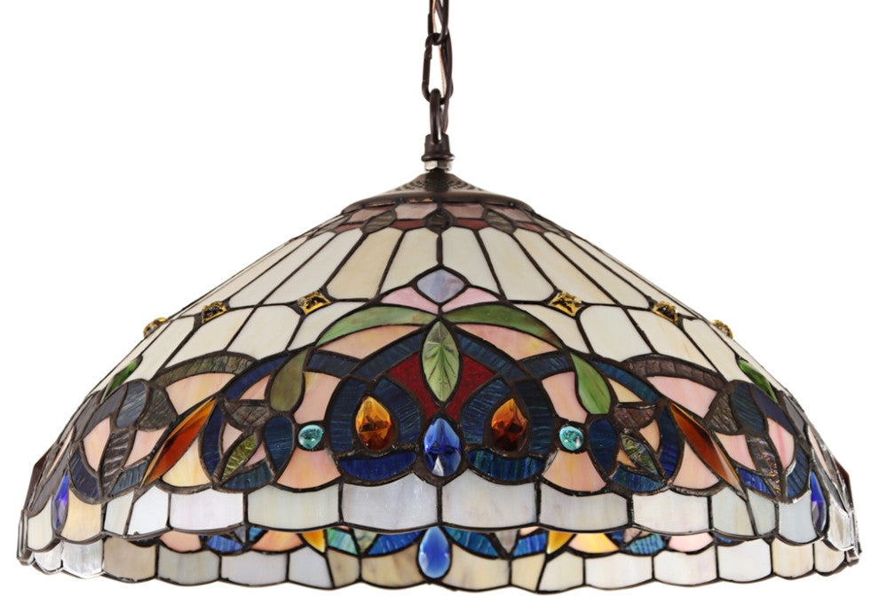 CHLOE Lighting CH3T353BV18-DH2 SERENITY Victorian Bronze 2 Light Hanging Pendant