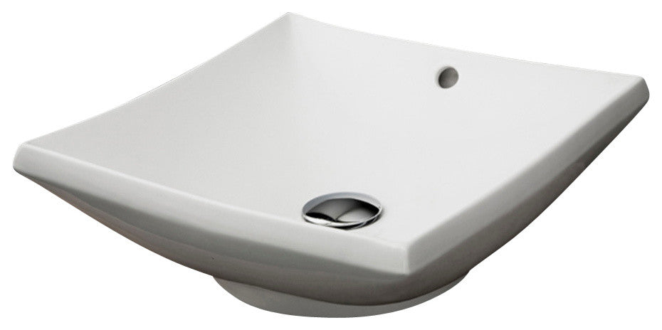 Lacava Quadrotto Collection Vessel Porcelain Lavatory, White