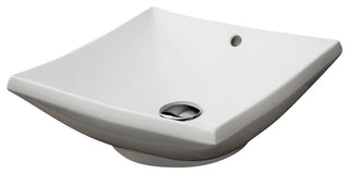 Lacava Quadrotto Collection Vessel Porcelain Lavatory, White