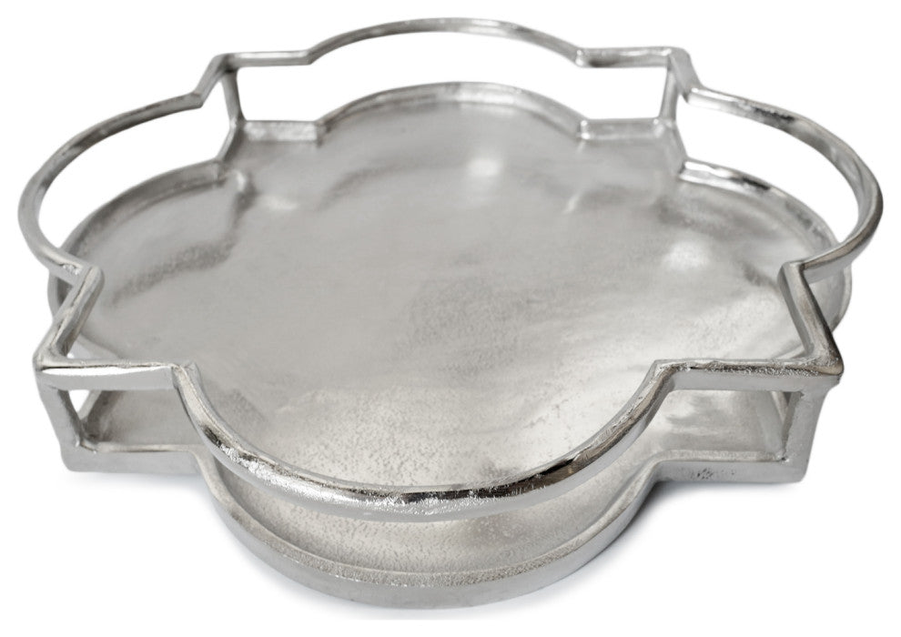 Polished Nickel Serving Tray