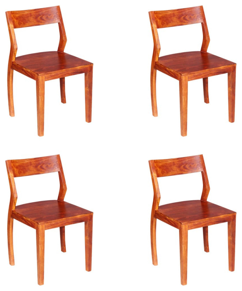 vidaXL Dining Chairs 4 pcs Solid Acacia Wood Sheesham