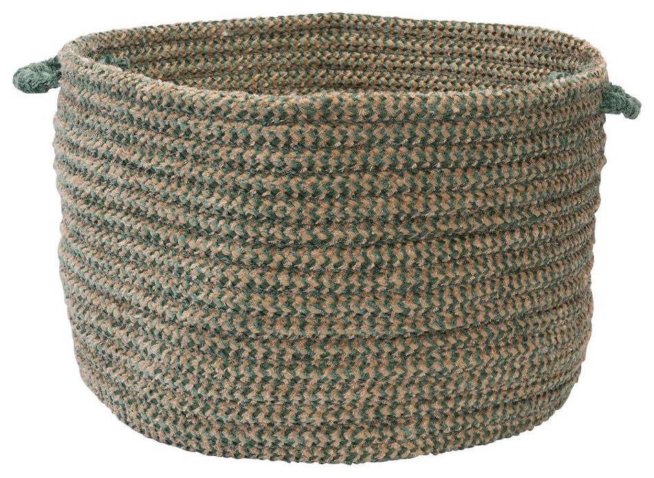 Softex Check CX16 Myrtle Green Check Traditional Area Rug, Round 10'x10'