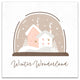 Winter Wonderland Snow Globe 24x24 Canvas Wall Art