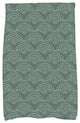 Fan Dance 18"x30" Green Geometric Print Hand Towel