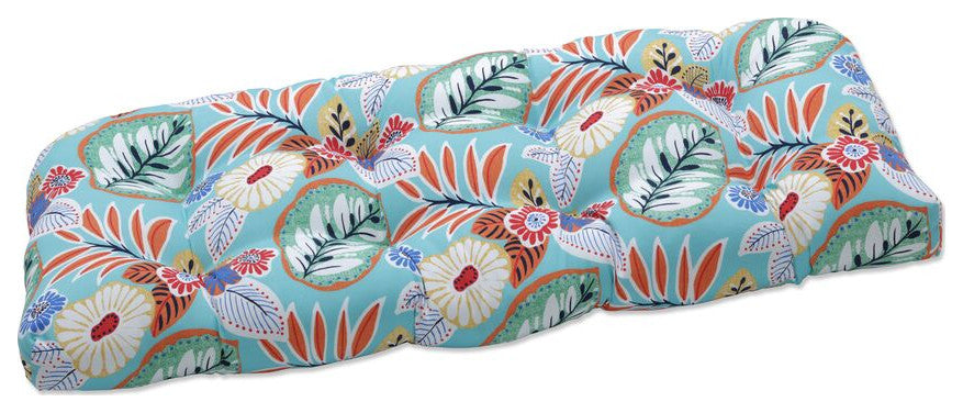 Marlow Aqua Wicker Loveseat Cushion