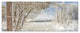 Lake in Winter Woods, Landscape Canvas Art Print, 83"x32", 7 Panels