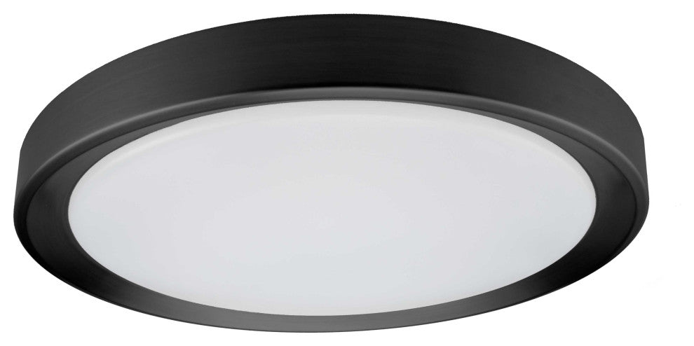 Flynn Modern 1 Light Sandy Black White Metal Flush Mount