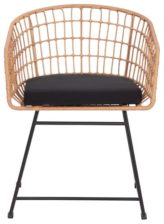 Devon 3-Piece Patio Bistro Set, 2 Chairs w/Seat Cushions, Acacia Wood Top Table,