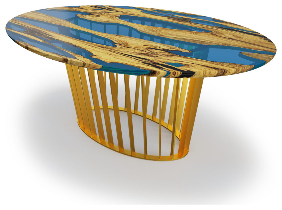 Okeanos Dining Table, 12-14 Seater, Barred Base