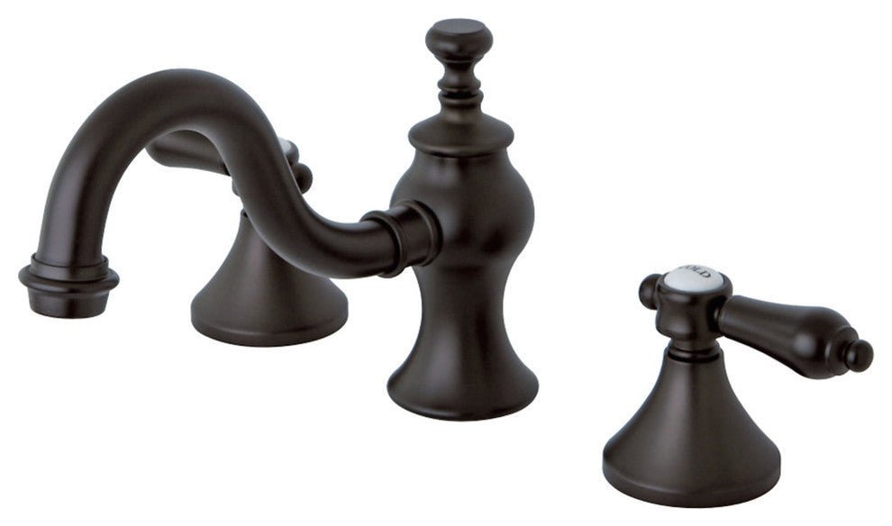 Widespread Bathroom Faucet, Brass Pop-Up, Oil Rubbed Bronze