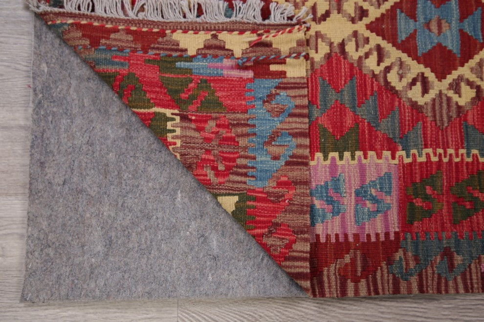 Kilim Flat-Woven Oriental Traditional Southwestern Turkish Area Rug, 4'0"X2'8"