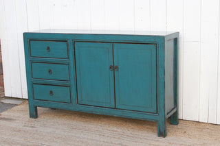 Asian Celadon Blue Credenza