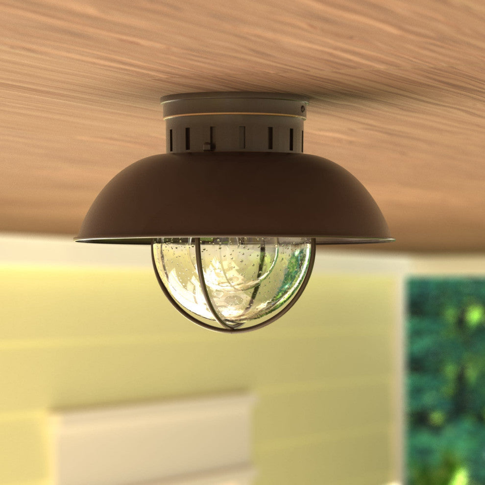 Vaxcel Lighting T0142 Harwich 1 Light Flush Mount Outdoor Ceiling - Textured