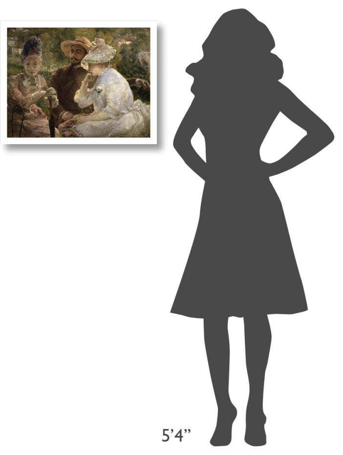 "On the Terrace at Sevres" Digital Paper Print by Marie Bracquemond, 24"x19"