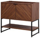 Juhl Chevron-Front 2-Shelf Bath Vanity Cabinet Only, Sink Basin Not Included