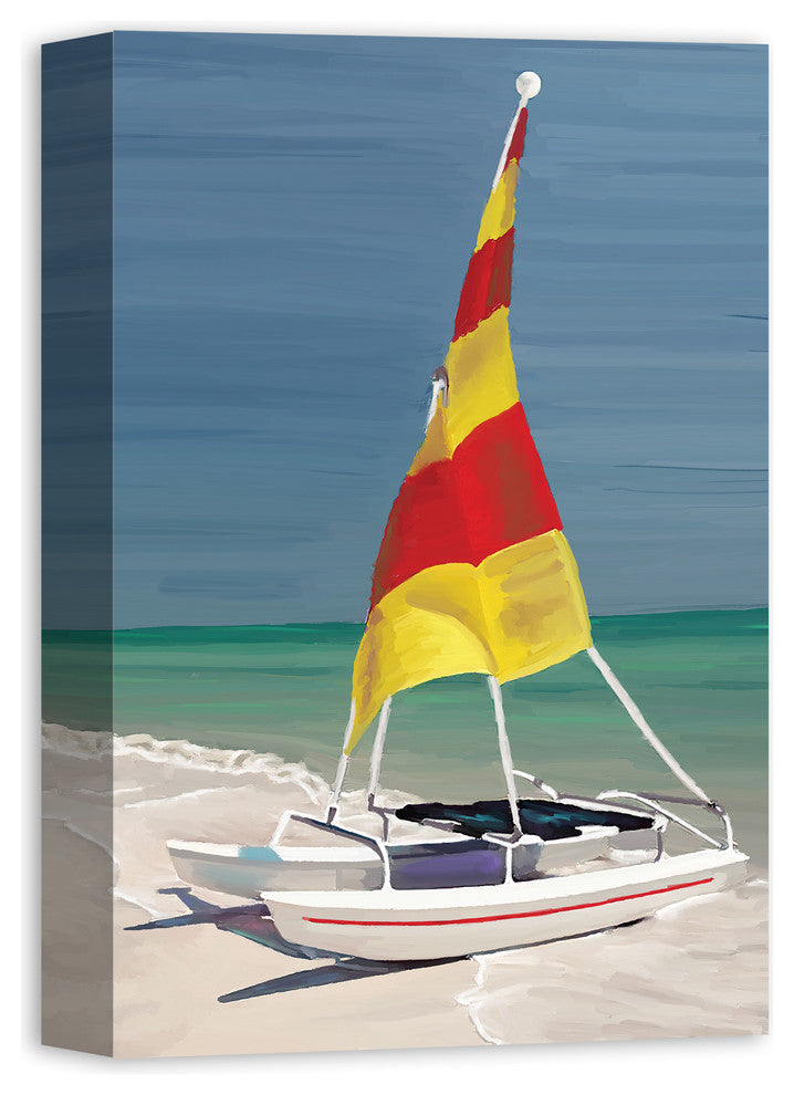 Colorful Sailboat Wall Art, 12x18, Canvas