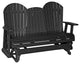 Poly Adirondack Glider, Black, 5 Foot, Standard