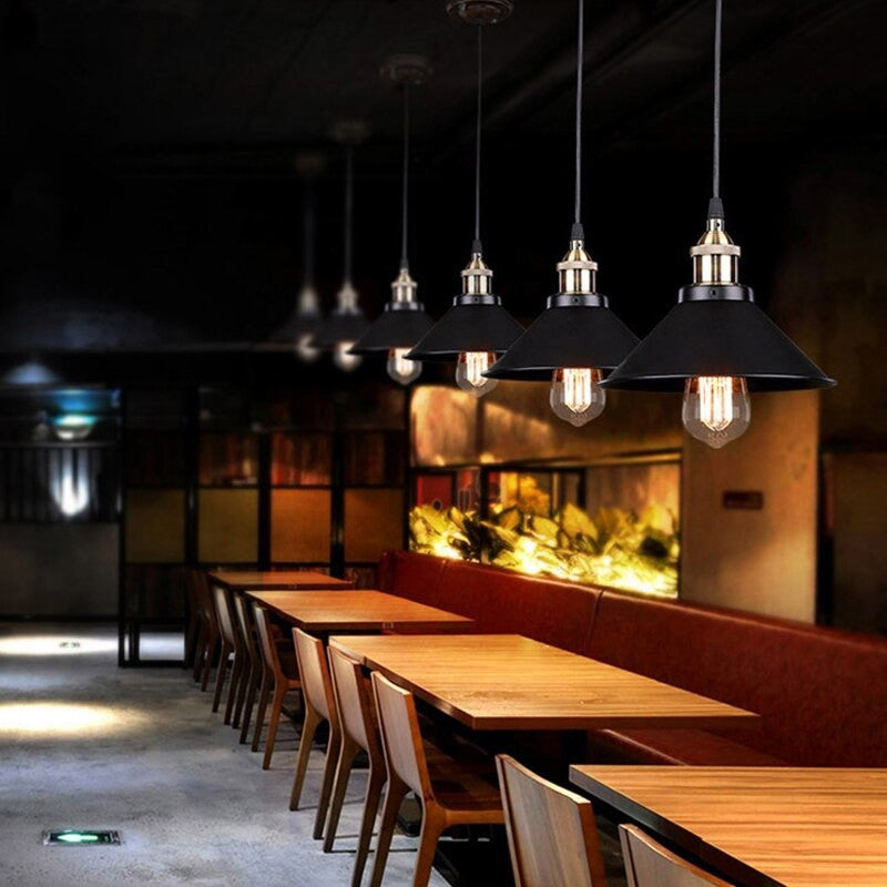 Industrial Retro Iron Pendant Light for Bar, Kitchen, Restaurant, 3 Lamps