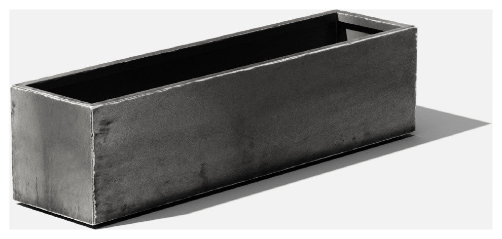 Metallic Series Corten Steel Window Box Planter, 36"