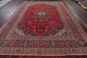 Consigned, Kashan Hand-Knotted Oriental Traditional Persian Area Rug, Red, 8x12