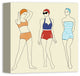 Vintage Swimmers Canvas Wall Art, 12x12