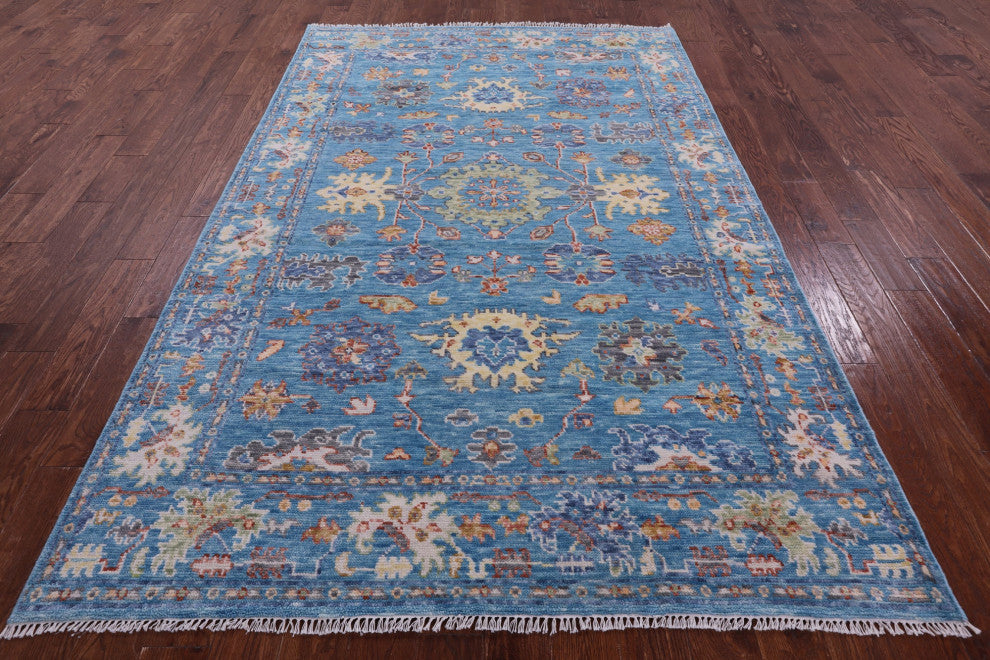 Turkish Oushak Hand-Knotted Wool Rug 5' 11" X 9' 1" - Q15678