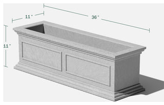 Brixton Planter Box, 36", Gray, 2 Pack