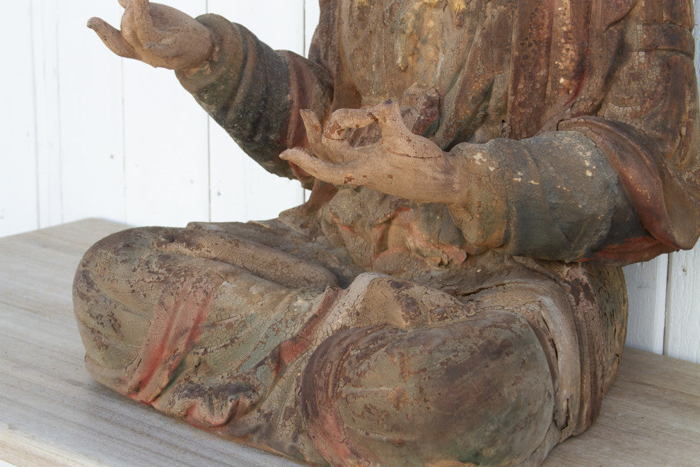 Antique Chinese Painted Buddha