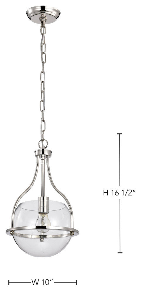 Amado 1 Light Pendant, 10"