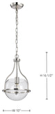 Amado 1 Light Pendant, 10"