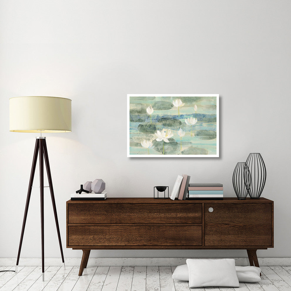 "Water Lilies Bright" Digital Paper Print by Albena Hristova, 38"x26"