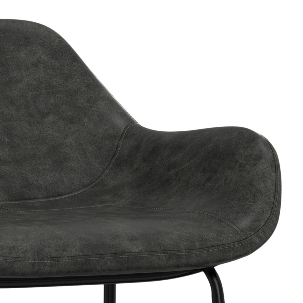 Mira Bar Stool, Distressed Slate Gray