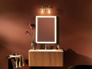 12.5" 2-Light Vanity Light With Clear Glass