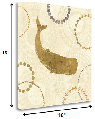 18" Sailing the Dramatic Seas Sepia Tone Giclee Wrap Canvas Wall Art