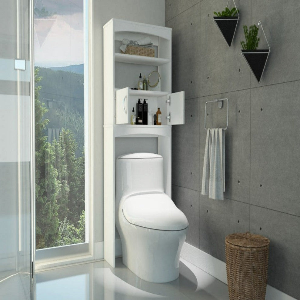 Over The Toilet Cabinet Valentia, Bathroom, White