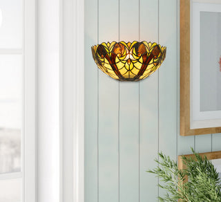 Liaison Victorian-Style 1-Light Finish Wall Sconce 12" Shade