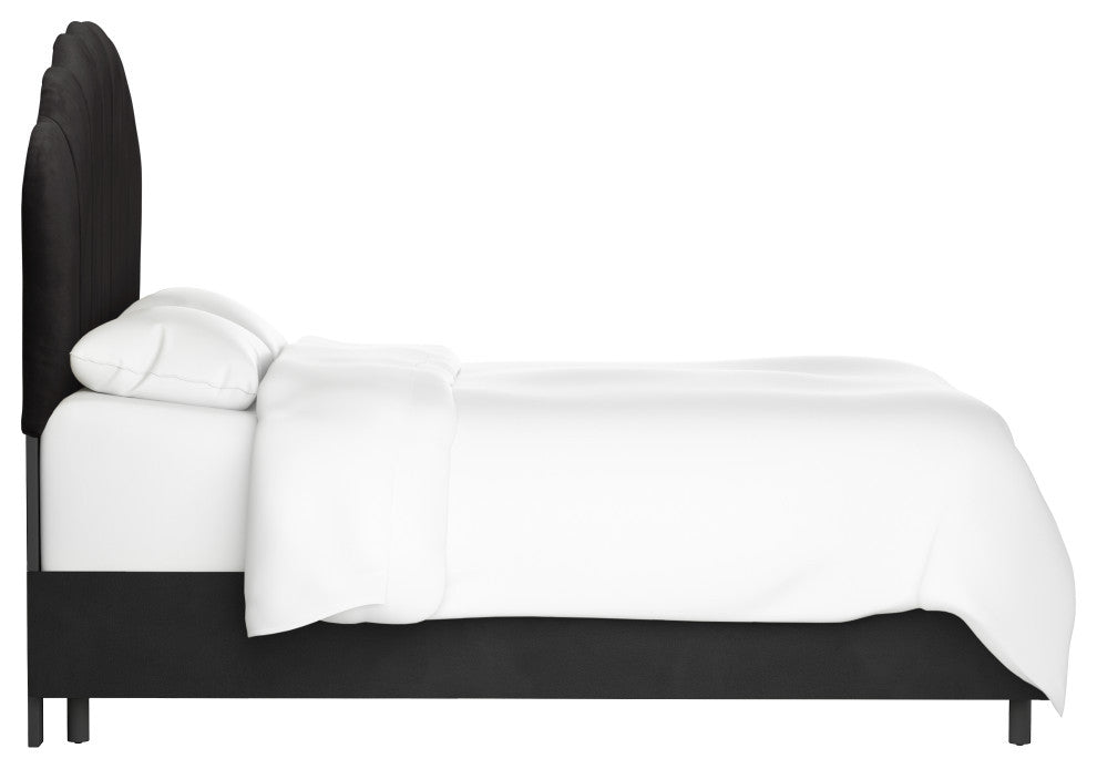 Bed, Velvet Black, Queen