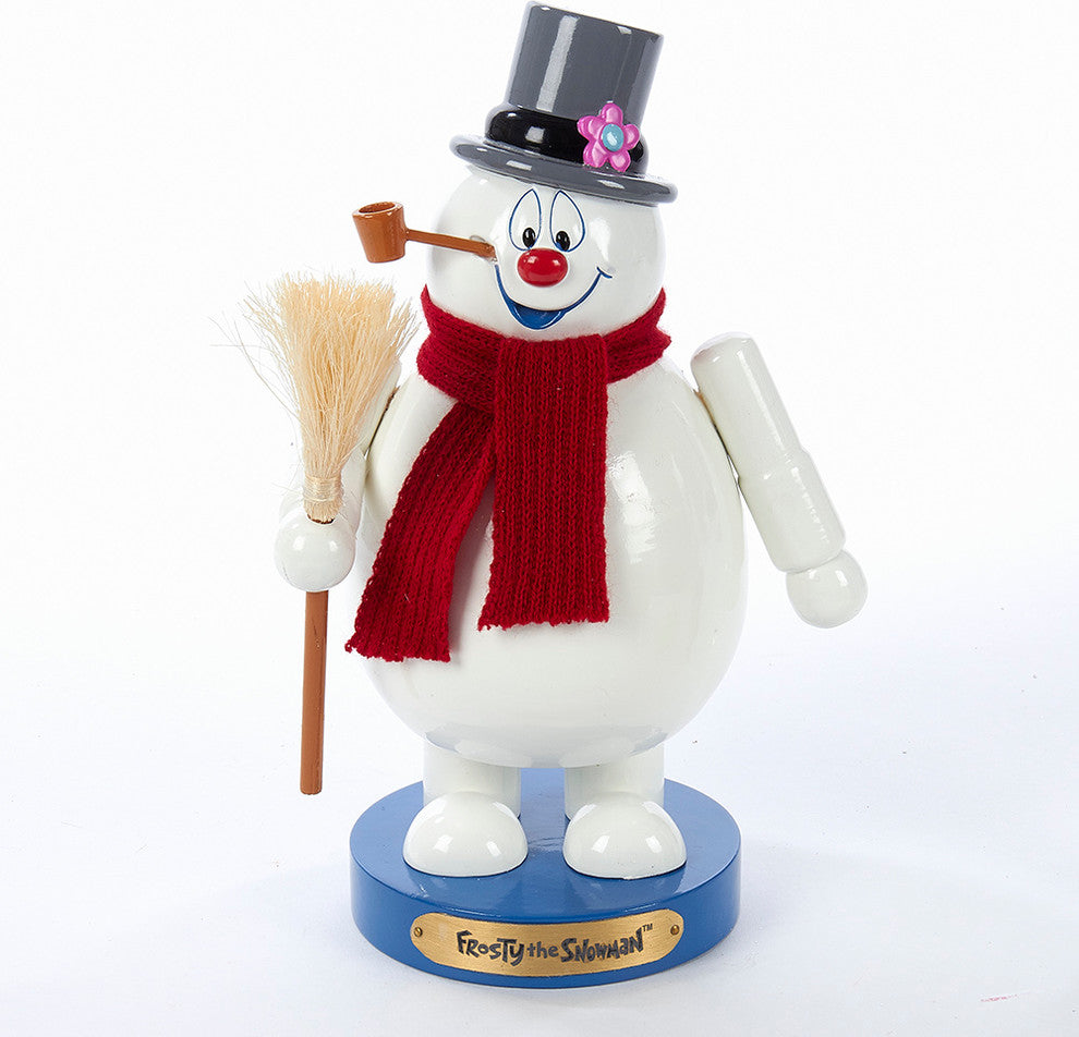 10" Wooden Frosty the Snowman Nutcracker