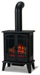 Real Flame Contemporary Metal Foster Stove Electric Fireplace in Black