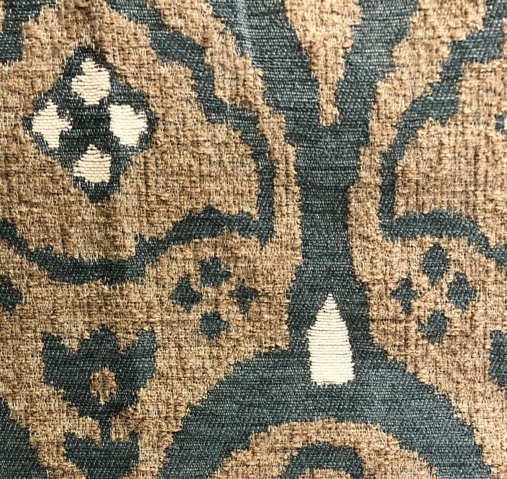 Tulip Zen Green Taupe Luxury Throw Pillow, 20"x20"