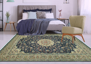 Pak-Persian Deyanira Navy/Gray Rug, 9'0x12'3